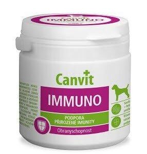 Canvit Immuno - Feed supplement for strengthening immunity in dogs 100 tab. The unique complex of mushrooms Saccharomyces Cerevisiae, as the main source of β-glucans, strengthens the immune system and increases the body's defenses