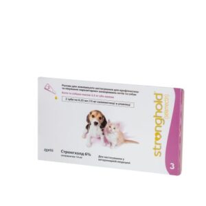 Revolution Topical Solution for Puppies and Kittens up to 5lbs (Stronghold 6% 15 mg) -3 pip